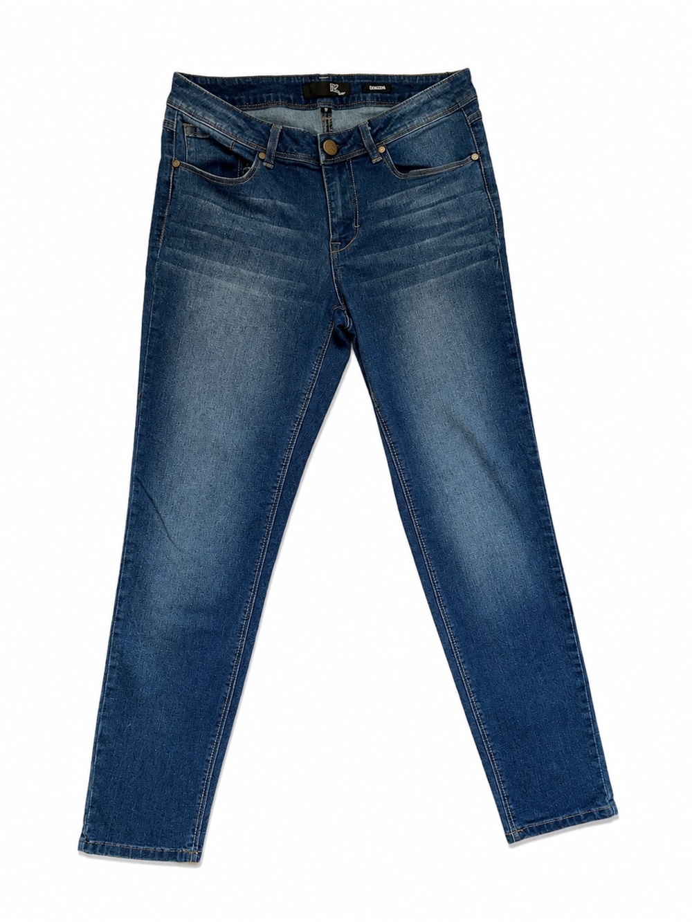 Women's Dark Wash Skinny Jeans - Stretch Mid-Rise